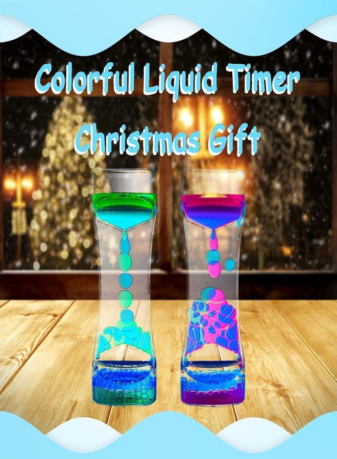 WICHARSH Liquid Motion Bubbler Timer,2 Pack Ideal Sensory Toy for Kids and Adults,Calming Relaxing Colorful Liquid Hourglass,Fidget Toys with ADHD Anxiety Autism,Office Desktop Decor(Multicolour) - Image 5